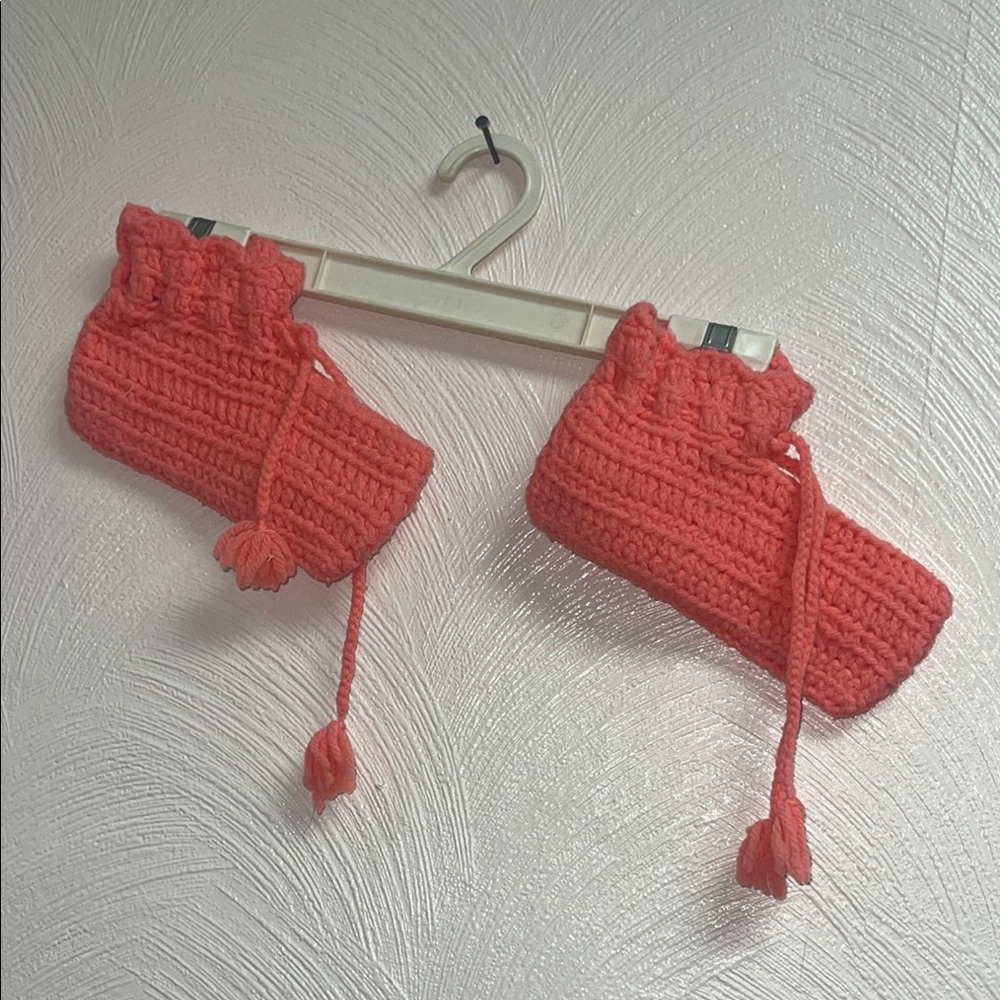 Vibrant Pink Crochet kids Booties